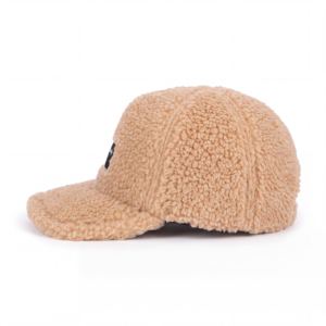 Gorra de Béisbol de Felpa con Etiqueta Tejida y Logotipo Personalizado al por Mayor, Gorro de Invierno Cálido de Sherpa para Hombre y Mujer - Product Image 3