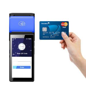 5,5 polegadas tela nfc inteligente portátil móvel pos terminal android 12 sem fio pda com impressora térmica do bilhete 58mm - Product Image 2