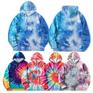 Sudaderas con Capucha de Felpa para Hombre, Personalizadas con Tie Dye de Alta Calidad, con Etiquetas y Etiquetas Colgantes, Impresión Multicolor, Estilo Urbano - Product Image 1