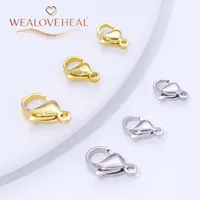 Fermoirs mousquetons en laiton plaqué or 18 carats/plaqué rhodium pour la fabrication de bijoux, vente en gros de composants de bijoux DIY en provenance de Chine continentale
