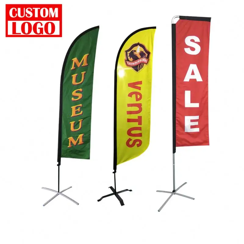 Персонализированный открытый и закрытый бизнес и рекламный пляжный флаг баннер Costom