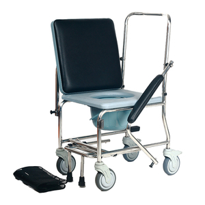 Fauteuil roulant de transfert pliant en aluminium fauteuil roulant de douche avec <span class=keywords><strong>commode</strong></span> - Product Image 2