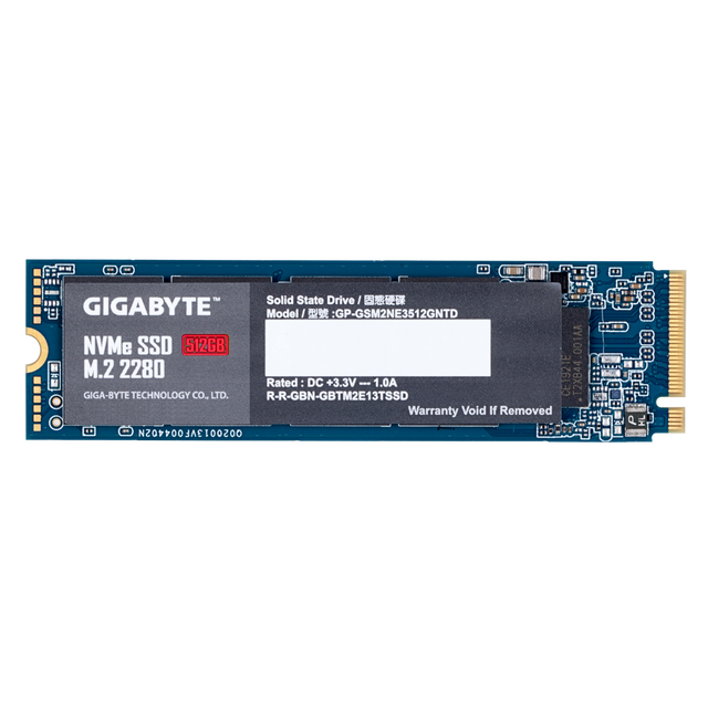 GIGA-BYTE NVMe SSD 256GB 512GB GP-GSM2NE3256GNTD GP-GSM2NE3512GNTD M.2 2280 PCI-E 3.0 X4 NVMe 1.3 1700 MB/s