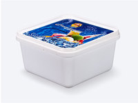 Vente en gros de gobelets jetables carrés IML écologiques durables avec logo personnalisé de 1000ml pour crème glacée
