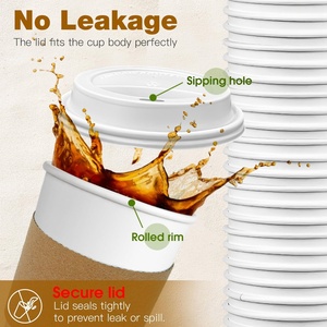 Vasos de Papel Ecológicos Personalizados, Biodegradables, de Doble Pared, para Bebidas Calientes, para Llevar, para Café - Product Image 5