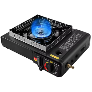 Poêle à <span class=keywords><strong>gaz</strong></span> extérieure portable en acier inoxydable mousqueton marmite et <span class=keywords><strong>barbecue</strong></span> pour 3-4 personnes pour voitures et usage domestique - Product Image 1