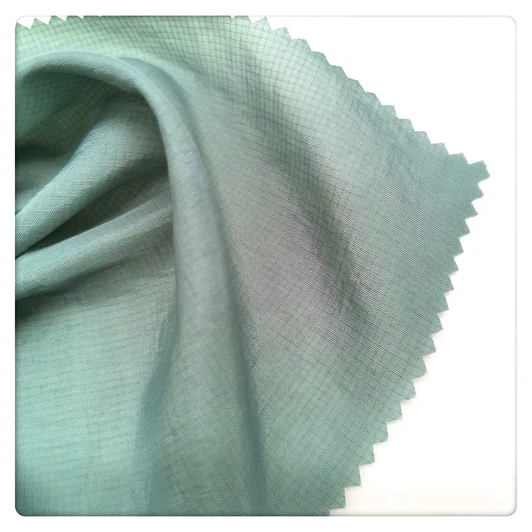 210T ripstop nylon taffeta fabric 100% nylon waterproof 0.15 grid taffeta jacket fabric