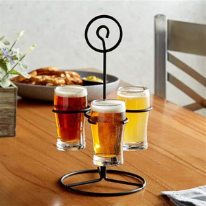 Support <span class=keywords><strong>de</strong></span> présentation à trois niveaux en verre et métal pour vins, idéal pour les dégustations en <span class=keywords><strong>fête</strong></span> ou en <span class=keywords><strong>magasin</strong></span> - Product Image 5