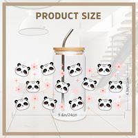 UV DTF Tasse Wrap Autocollant Animal Design Dessin Animé Corgi Grenouille Panda Transfert pour Verre Tasse Bouteille D'eau DIY Décoration