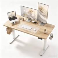 Bureau électrique moderne à hauteur réglable avec double moteur, table de bureau debout
