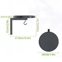 Mangeoire murale pour oiseaux Oniya, bain à oiseaux en métal suspendu, bol à eau pour oiseaux, décoration de jardin extérieur, accessoires pour oiseaux sauvages