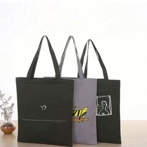 Custom Logo Printed Recyclable Plain Cotton Canvas Shopping Tote Bag - Product Image 1