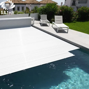 Nước vương miện bền tự động vuông <span class=keywords><strong>Polycarbonate</strong></span> năng lượng mặt trời hồ bơi bìa với kích thước tùy chỉnh cho gia đình hồ bơi ngoài trời - Product Image 4