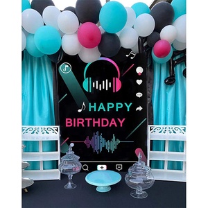 <span class=keywords><strong>Fondo</strong></span> <span class=keywords><strong>de</strong></span> TikTok para Decoración <span class=keywords><strong>de</strong></span> Fiesta <span class=keywords><strong>de</strong></span> Cumpleaños, Pancarta <span class=keywords><strong>de</strong></span> Feliz Cumpleaños, <span class=keywords><strong>Fondo</strong></span> <span class=keywords><strong>de</strong></span> Redes Sociales con Música <span class=keywords><strong>de</strong></span> TikTok - Product Image 4