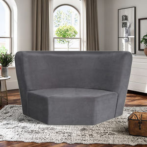 كرسي مقطعي قطيفة حديث على شكل L-قابل للغسل أثاث مخملي مطاطي مانع للانزلاق لغرفة المعيشة - Product Image 1