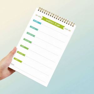 Cuaderno Planificador de Comidas Espiral con Impresión Personalizada, Calendario Semanal y Mensual, Bloc de Notas con Lista de Tareas - Product Image 1