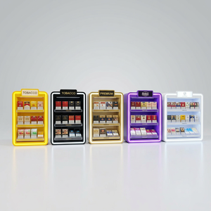 Présentoir en acrylique pour tabac sans fumée de Smoke Shop, présentoir de comptoir avec éclairage LED RGB, vitrine pour cigarettes et tabac - Product Image 1