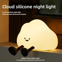 Veilleuse en silicone en forme de nuage avec minuterie, lumière chaude multicolore pour chambre à coucher, chambres d'enfants, allaitement des bébés