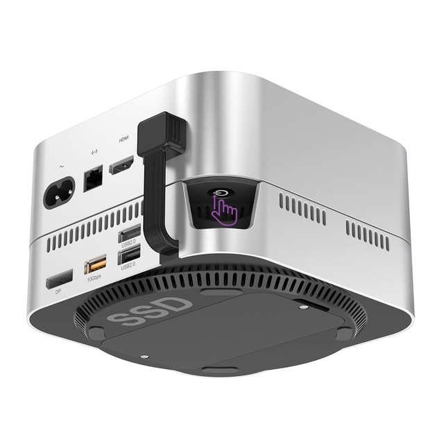 Dual SSD Enclosure USB Docking Station for Mac Mini M4 with USB-A Display Port SD TF Card Slot