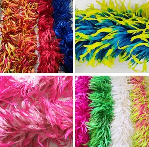 Nuovo 350g wash FEATHER GARLAND sciarpa di pollo gallo boa di piume per la decorazione piume di gallo scialle boa per samba dance party