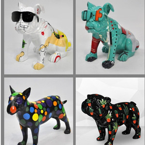 Colorido para arte perro Graffiti escultura resina creativa modelo hecho a mano ligero para interior/exterior hogar y decoración de galería - Product Image 5
