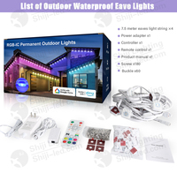 SHIJI Vente en Gros Lumière de Noël Permanente Extérieure IP68 100ft 24V WS2811 RGB UCS2904 Lumière LED Pixel 30mm RGBW
