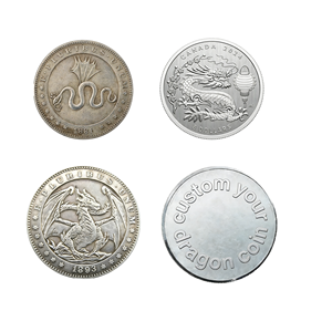 Gepersonaliseerde, op maat gemaakte, gratis sample drakenmunt metalen emaille reversspeldjes/broches/badges voor jubileum souvenirs - Product Image 1