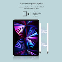 2'si 1 Arada Aktif Kapasitif Dokunmatik Metal Stylus Kalem Manyetik Kapaklı Disk Silikon Uçlu Hafif 18g Android/iOS/Windows Tabletler için