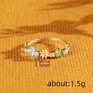 Anello a forma di fiore, design in stile giardino, anello da dito per donna, da indossare ogni giorno - Product Image 5