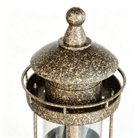 Mangeoire à oiseaux vintage résistante aux intempéries pour jardin extérieur, cour arrière, avec tube transparent, style lanterne suspendue