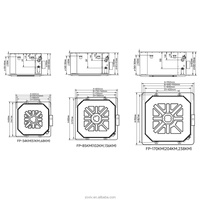 Unité de ventilation à cassette 4 voies à faible entretien avec drainage naturel de l'eau pour système CVC de bâtiment commercial