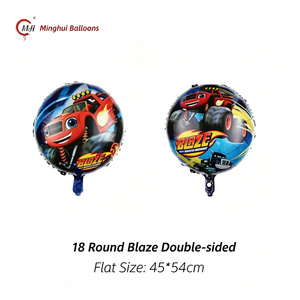 Set de Globos de Mylar de <span class=keywords><strong>Blaze</strong></span> y las Máquinas Monstruo y Hot Wheels, Globos de Helio de Camiones Monstruo de Carreras de Dibujos Animados para Niños - Product Image 4