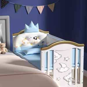 Cama <span class=keywords><strong>de</strong></span> <span class=keywords><strong>madera</strong></span> <span class=keywords><strong>de</strong></span> diseño moderno con cambiador <span class=keywords><strong>de</strong></span> cama doble, cama <span class=keywords><strong>de</strong></span> bebé alargada, <span class=keywords><strong>cuna</strong></span> <span class=keywords><strong>de</strong></span> <span class=keywords><strong>madera</strong></span> maciza para dormitorio o uso escolar - Product Image 4