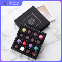 Boîte d'emballage noire pliable de conception de cadeau de praline de revêtement UV rose de carton de luxe pour le chocolat