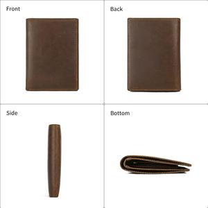 Plan de transport hommes Crazy Horse porte-cartes en cuir véritable RFID portefeuille en cuir <span class=keywords><strong>voyage</strong></span> portefeuille porte-passeport couverture hommes porte-carte - Product Image 4