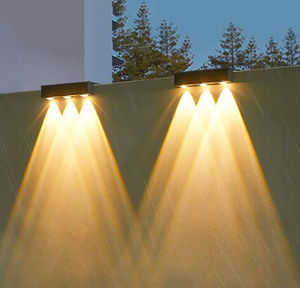 Lámpara de Pared Solar de 3 LED para Exteriores, Jardín, Patio, Decorativa para Hogar, Villa, Iluminación Ambiental - Product Image 2