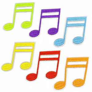 Nouvelles broderies thermocollantes de différents types, notes de musique, symboles musicaux, patchs pour vêtements, sacs, jeans, décoration - Product Image 3