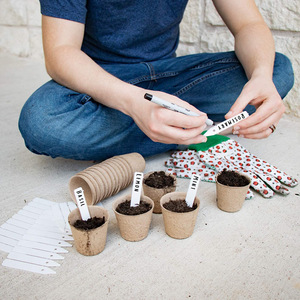 Pots de <span class=keywords><strong>fleurs</strong></span> ronds en papier biodégradable, compostables, jetables, pour plantes, 8*8cm, usage domestique et jardinage, non enduits - Product Image 1