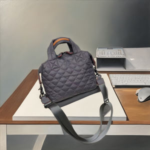 Sac de messager à épaule unique en nylon léger pour dames petit carré matelassé losange bouffant mode Style décontracté - Product Image 3