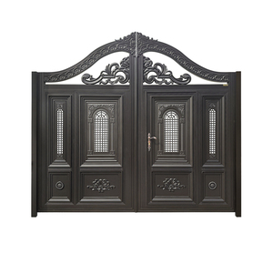 Ultima casa moderna cancello principale in ferro battuto in acciaio ferro battuto elegante tempio cancello principale disegni cancello principale cancello decorativo - Product Image 5