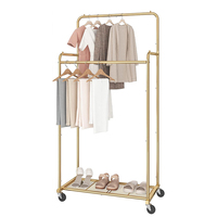 Porte-manteau métallique moderne personnalisé pour hôtel, idéal pour le rangement de la buanderie, avec design extensible et couleur sur mesure