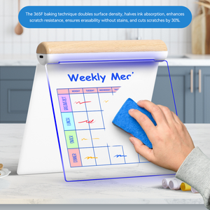 DIY Creative Acrylic Night Light Daily <strong>Drawing</strong> Message Memo Writing Board with Stand Color Pens LED Table Lamp - Product Image 4