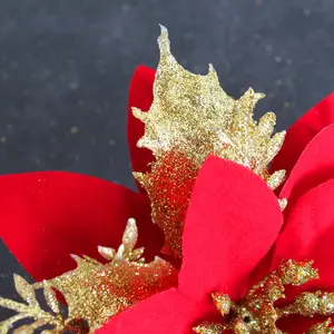Decorazione natalizia fiore doccia in plastica a tre strati in polvere decorazione tridimensionale
