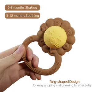 Dongli New Arrivals BPA Free Montessori Sensory Baby Teething Toys Silicone Baby Teether Rattle Chew Toys