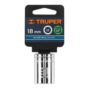 BOX 6 Douille 18 mm, 12 points, entraînement 1/2 po, TRUPER - Product Image 4