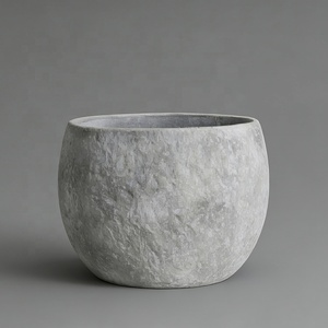 Pot de fleurs en ciment simple de style nordique, rond, <span class=keywords><strong>pour</strong></span> intérieur et extérieur, écologique, <span class=keywords><strong>pour</strong></span> villa, terrasse, jardin et hôtel - Product Image 4