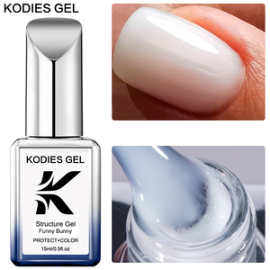 KODIES GEL Base Gel Caoutchouc Structurel, Fournitures <span class=keywords><strong>pour</strong></span> Ongles, Gel de Couleur Base Blanc Laiteux Funny Bunny, <span class=keywords><strong>Vernis</strong></span> Gel Personnalisable avec Logo <span class=keywords><strong>pour</strong></span> Manucure - Product Image 1