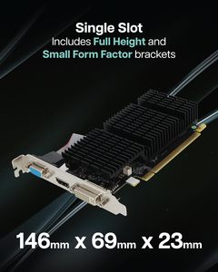 การ์ดจอ 730 4GB GDDR3 แบบช่องเดียว รองรับจอภาพหลายจอ ใช้พลังงานต่ำ รองรับ 4K ระบายความร้อนด้วยพัดลมแบบพาสซีฟ ขนาดกะทัดรัด การ์ดจอรุ่นใหม่ - Product Image 4