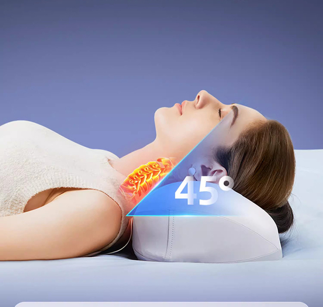 Multifunctional Hot Therapeutic Neck and Shoulder Massager Vibration Heating Relief Pillow for Comfort and Relaxation