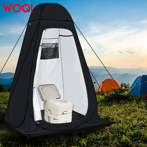 Cabine de douche portable Woqi 120x120x195cm, imperméable, pour l'extérieur, abri instantané pour l'intimité, camping, salle de bain, toilettes - Product Image 2